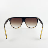 Ombre Lense Oversized Animal Print Sunglasses