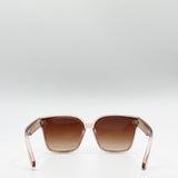 Cateye Crystal Frame Oversized Sunglasses