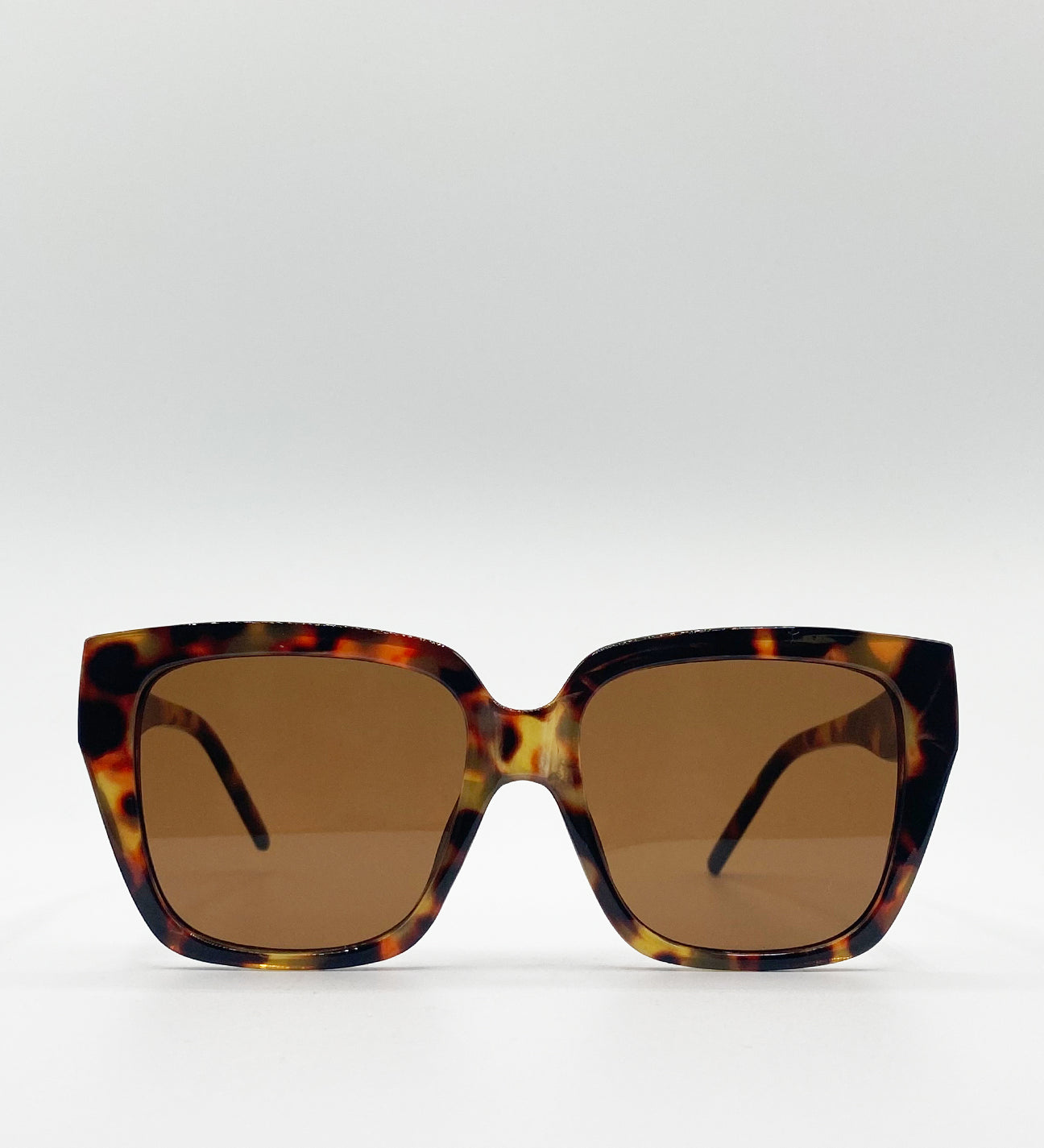 Plastic Frame Oversized Cat Eye Sunglasses - svnx