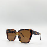 Plastic Frame Oversized Cat Eye Sunglasses - svnx