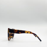 Plastic Frame Oversized Cat Eye Sunglasses - svnx