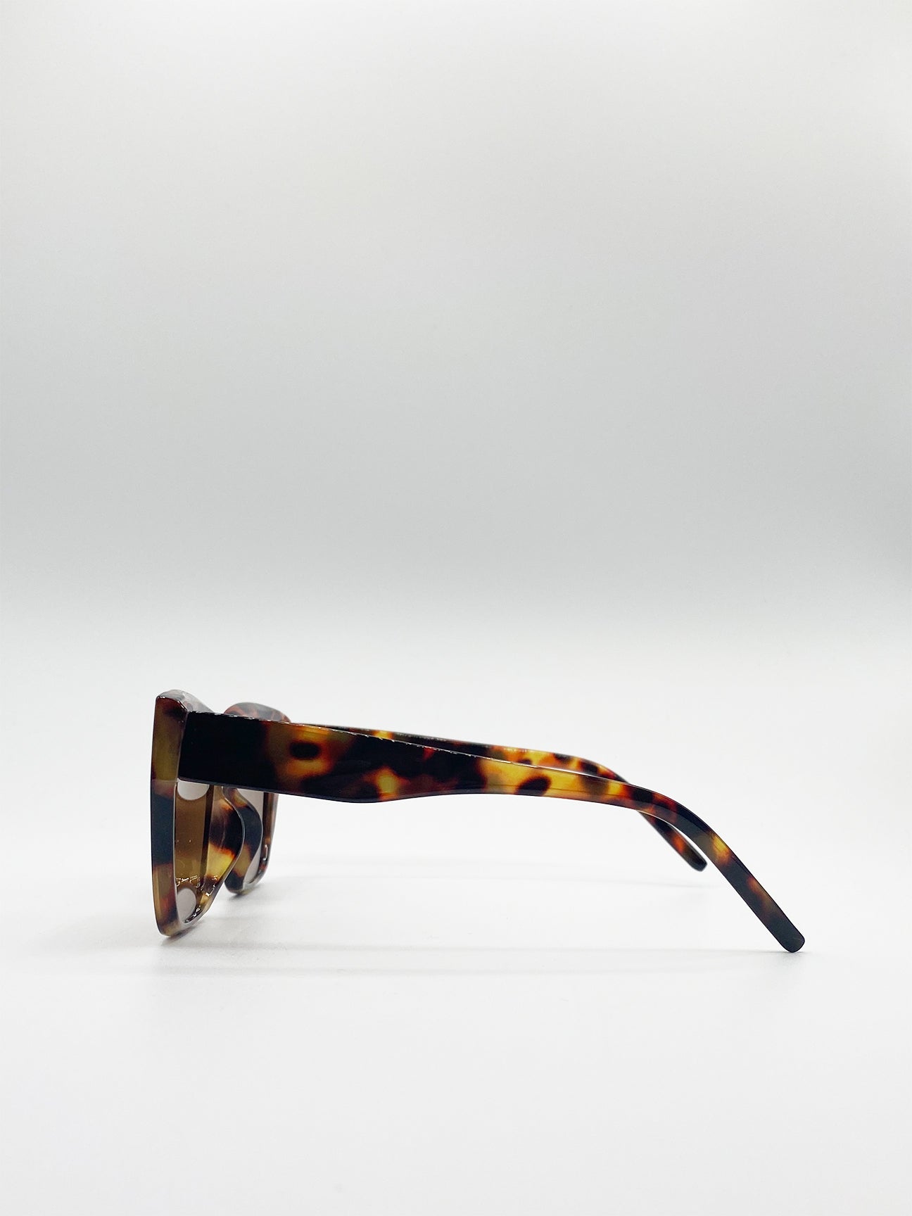 Plastic Frame Oversized Cat Eye Sunglasses - svnx