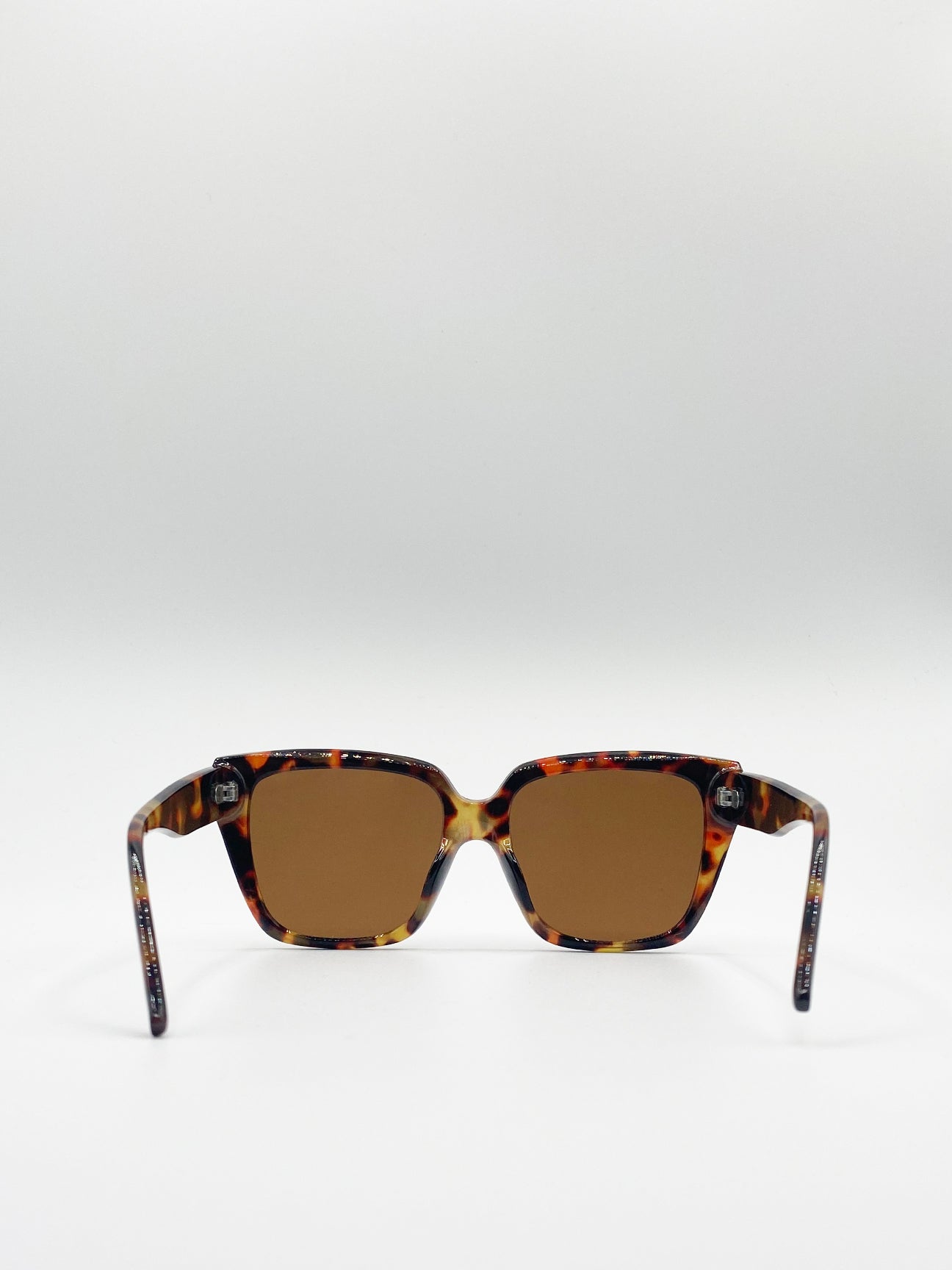 Plastic Frame Oversized Cat Eye Sunglasses - svnx