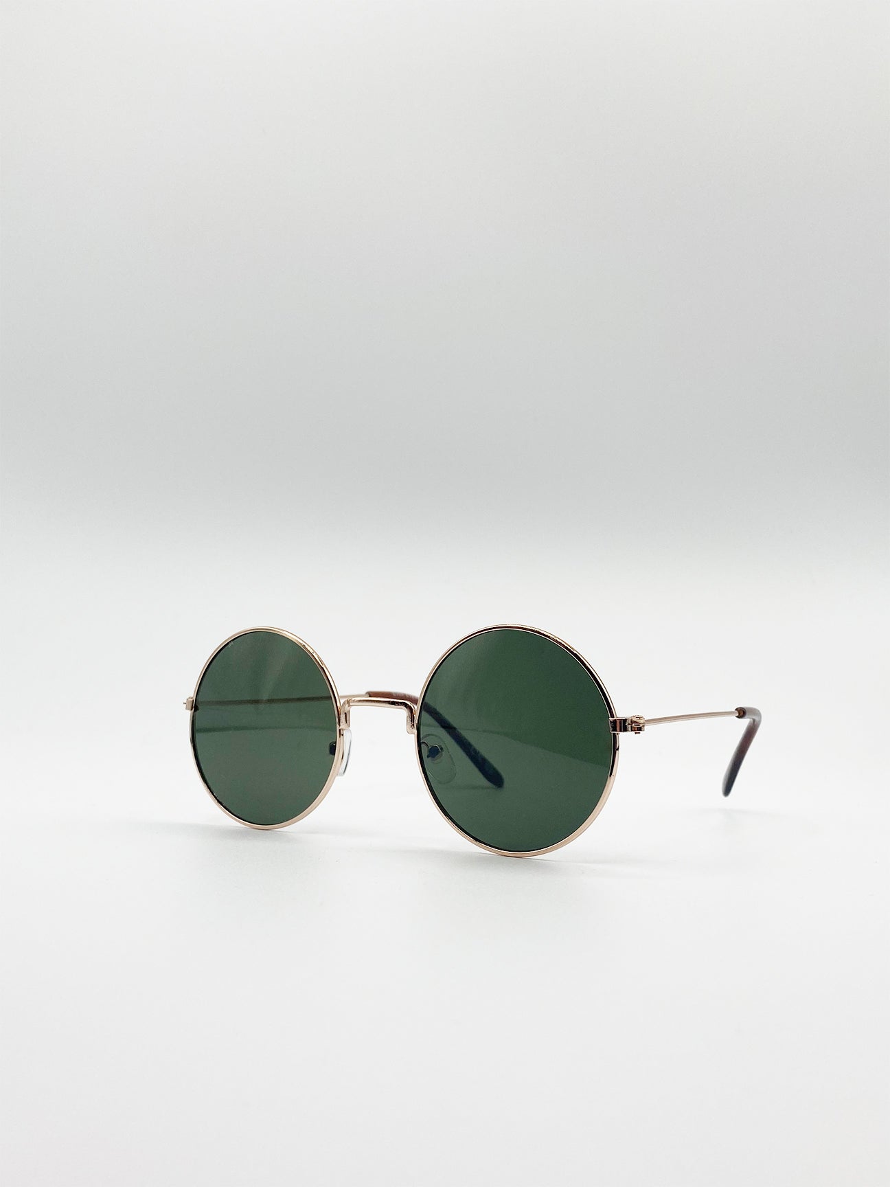 Classic Metal Frame Round Sunglasses - svnx
