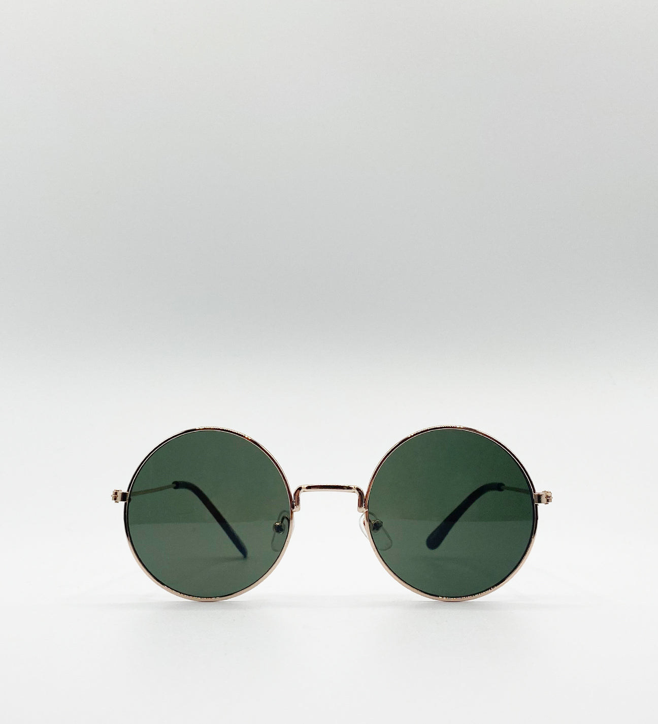 Classic Metal Frame Round Sunglasses - svnx