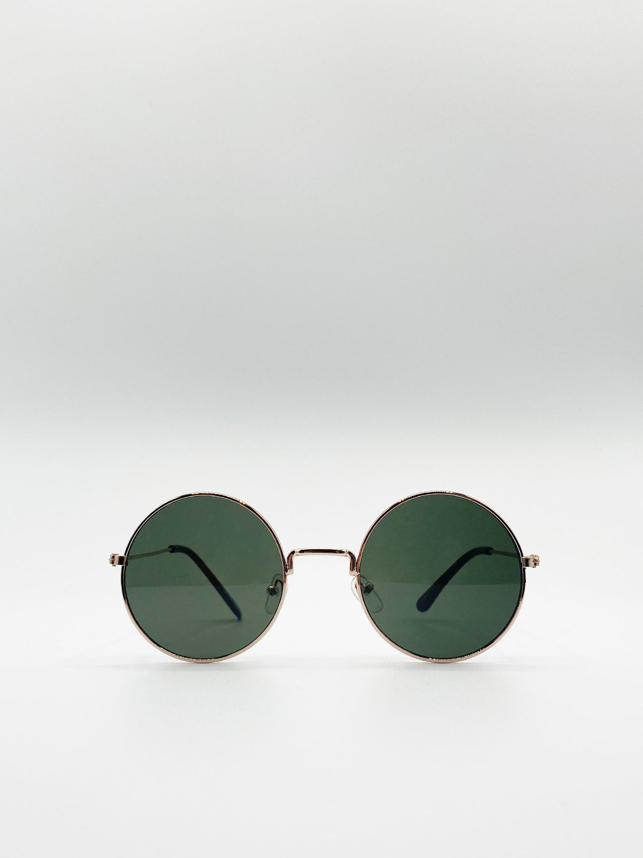 Classic Metal Frame Round Sunglasses - svnx