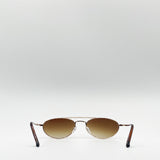 Double Bridge Metal Sunglasses With Tinted Lenses