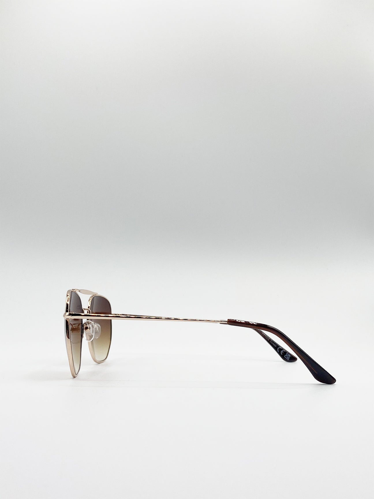Double Bridge Metal Frame  Sunglasses - svnx