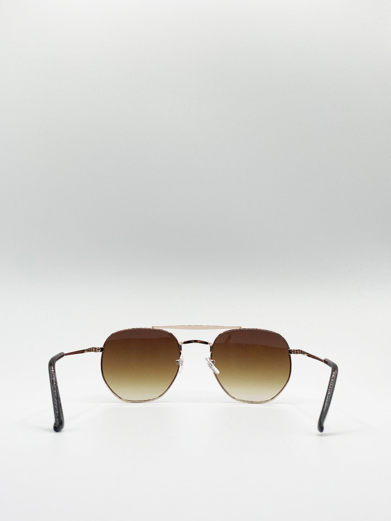 Double Bridge Metal Frame  Sunglasses - svnx