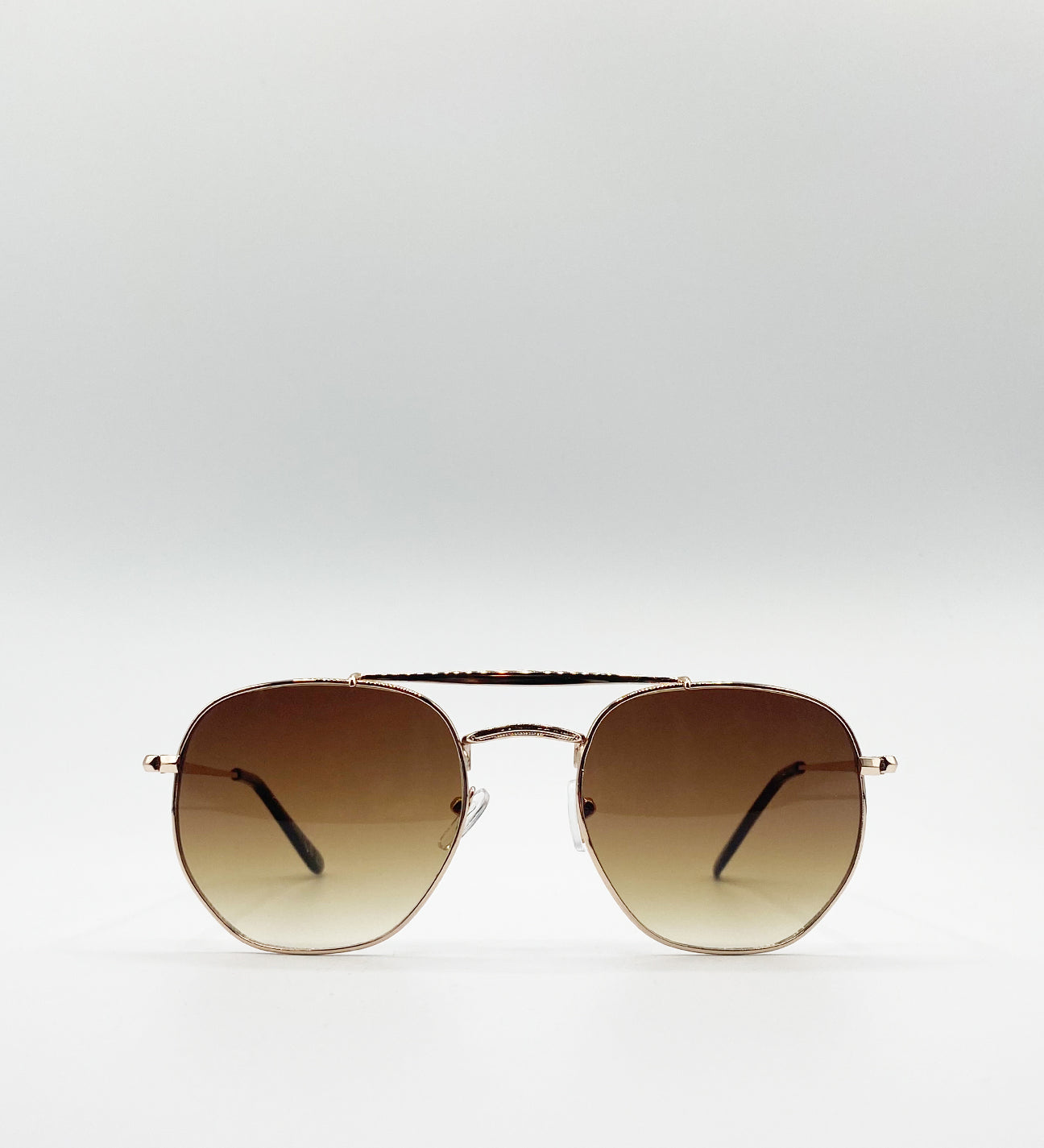 Double Bridge Metal Frame  Sunglasses - svnx