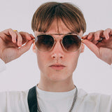 Double Bridge Metal Frame  Sunglasses - svnx
