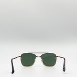Metal Frame Square Aviator Style Sunglasses