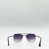 Silver Aviator Sunglasses with Metal Frames