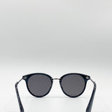 Thick Frame Round Sunglasses In Black