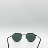 Black Double Bridge Aviator Sunglasses