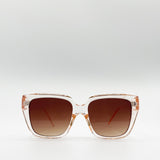 Crystal Frame Oversized Square Sunglasses