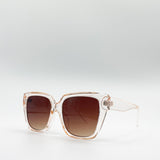 Crystal Frame Oversized Square Sunglasses