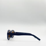 Retro Style Oval Plastic Frame Sunglasses