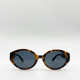 Retro Plastic Oval Frame Sunglasses