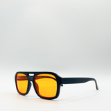 70's Navigator plastic frame sunglasses with orange lenses