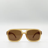 70's Navigator Sunglasses In Matte Sand - svnx