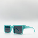 Square Matte Crystal Frame Sunglasses - svnx