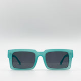 Square Matte Crystal Frame Sunglasses