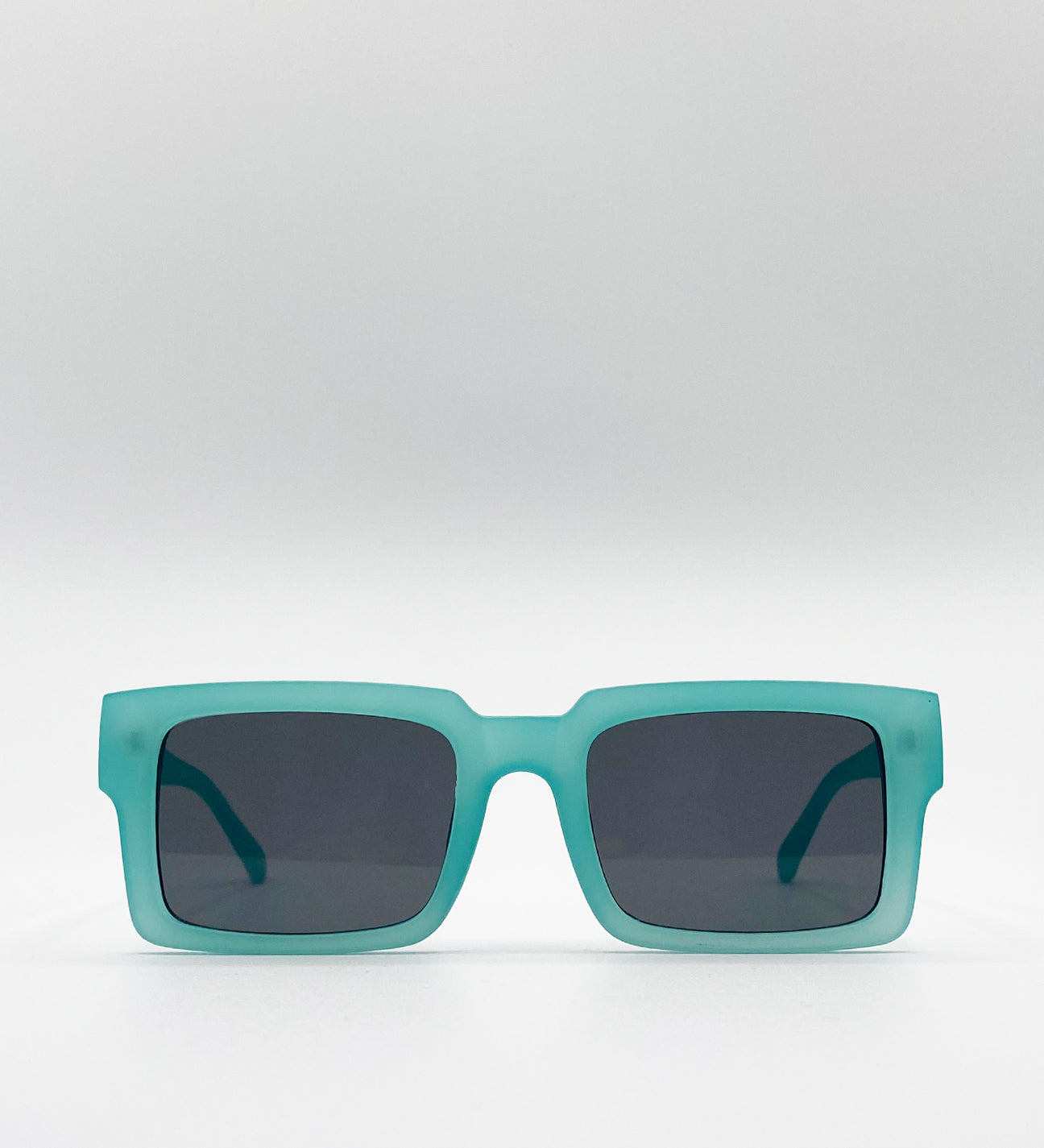 Square Matte Crystal Frame Sunglasses - svnx
