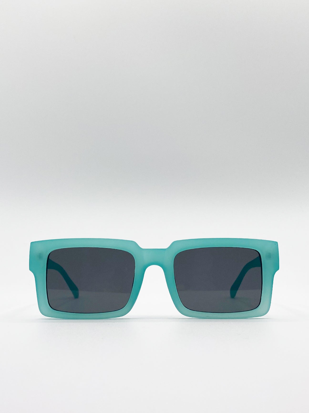 Square Matte Crystal Frame Sunglasses - svnx
