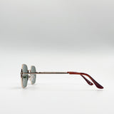 Hexagon Metal Frame Sunglasses in Gold - svnx