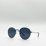 Oversized Round Metal Frame Sunglasses