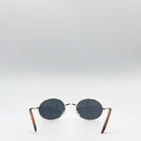 Metal Frame Round Sunglasses with Mirror Lenses