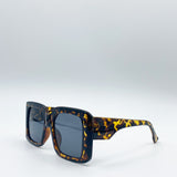 Oversized Square Sunglasses with Plastic Frame