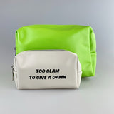 'Too Glam To Give a Damn' Toiletry Bag 2 Pack