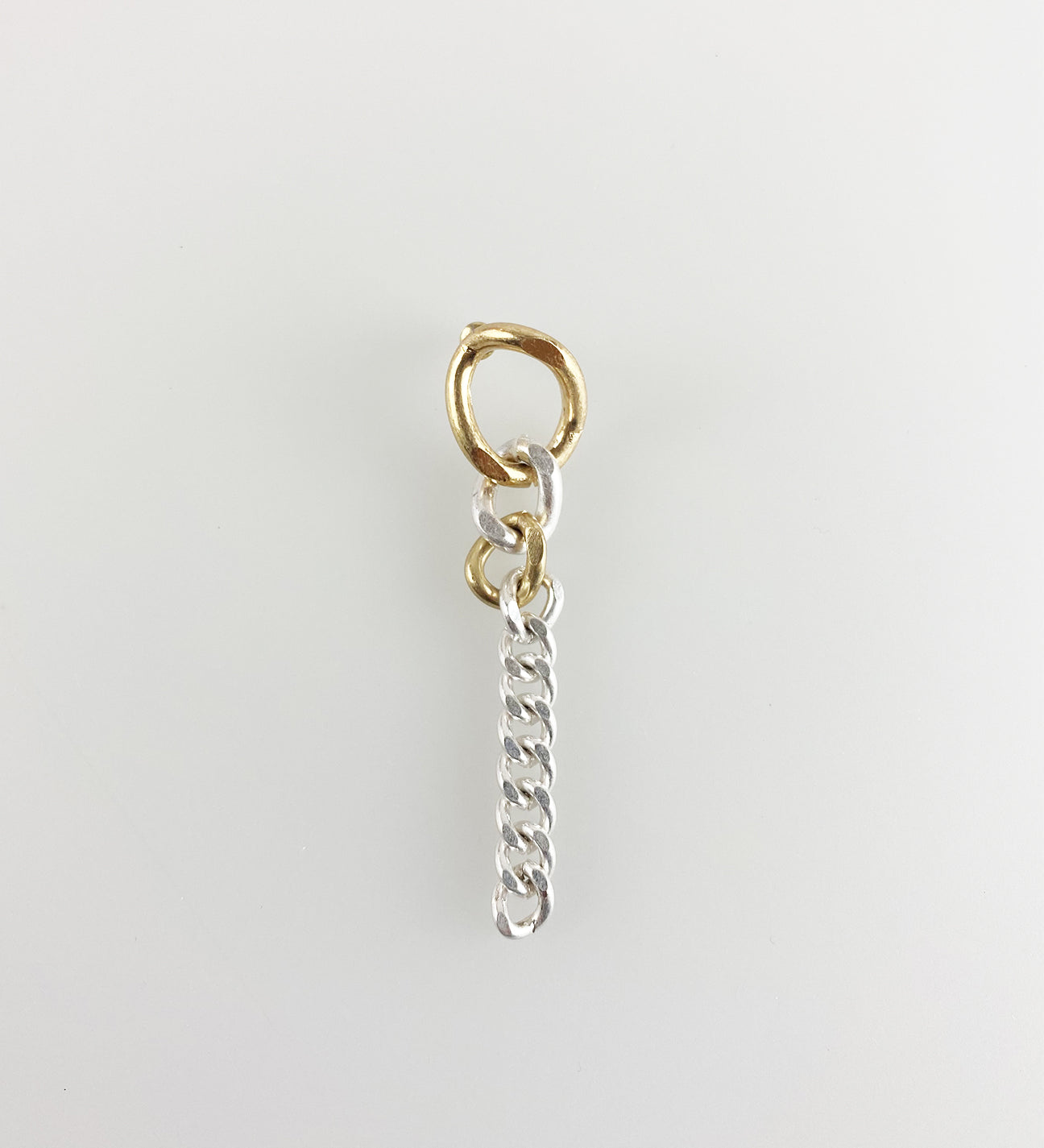 Matt Gold and Silver Plated Twisted Chain Drop Earrings - svnx