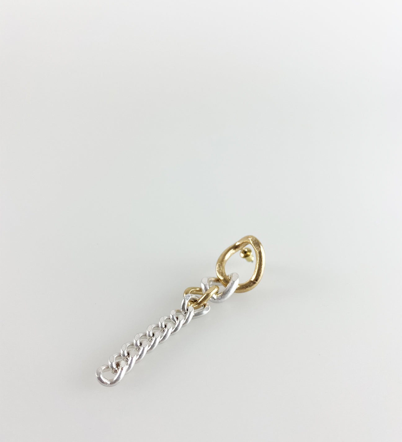 Matt Gold and Silver Plated Twisted Chain Drop Earrings - svnx