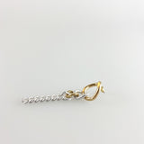 Matt Gold and Silver Plated Twisted Chain Drop Earrings - svnx