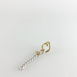 Matt Gold and Silver Plated Twisted Chain Drop Earrings