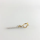 Matt Gold and Silver Plated Twisted Chain Drop Earrings