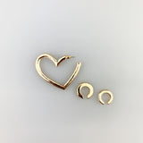 Heart Shaped Earrings with Cuffs